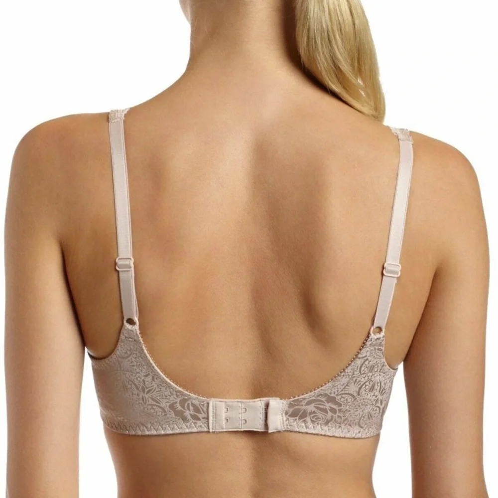 Bali 40DD Lace Bra Rosewood Smooth Lift Underwire Natural Tan Nude Beige